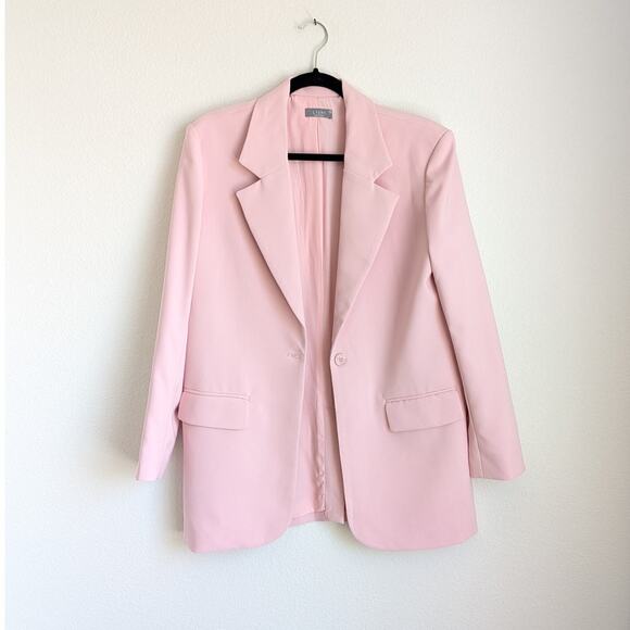 Lichi Pink Single-button Straight Single-breasted Blazer, size M - Picture 1 of 8